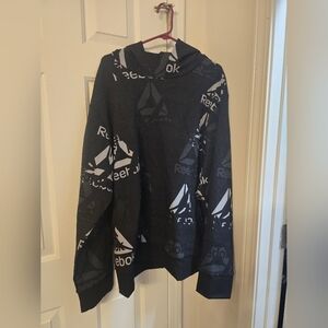 Reebok Black and White Graphic Hoodie
